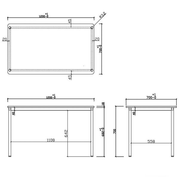 アール・エフ・ヤマカワ RFシンプルテーブル W1200×D700 ナチュラル RFSPT-1270