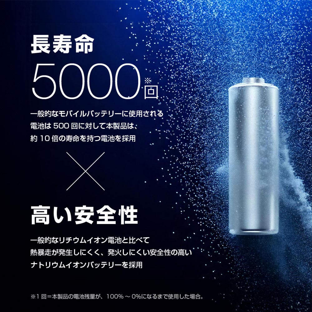 エレコム モバイルバッテリー ナトリウムイオン電池 9000mAh 45W Type-C 1ポート USB-A 1ポート ブラック EC-C27LBK