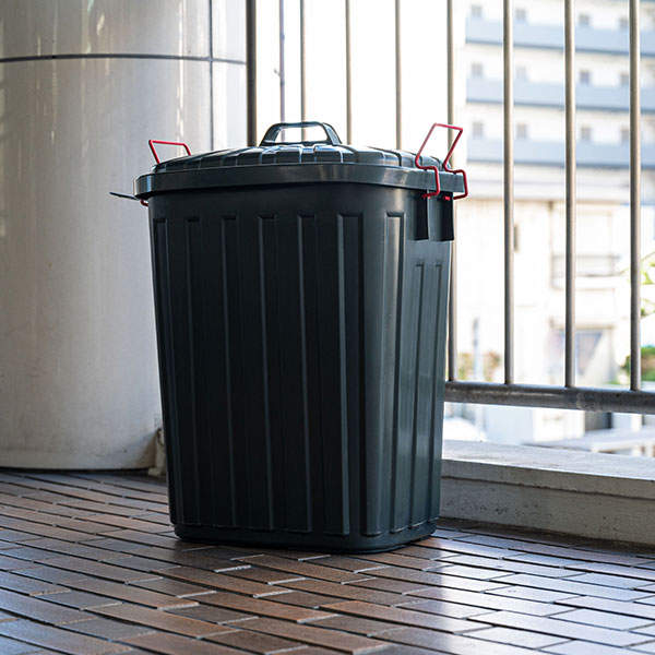 東谷 ごみ箱 タフカン 60L W360×D554×H622mm チャコールグレー LFS-938CG