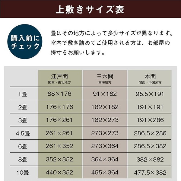 イケヒコ ほほえみ い草上敷き 双目織 純国産 三六間3畳(約182×273cm) HSHHE01sb