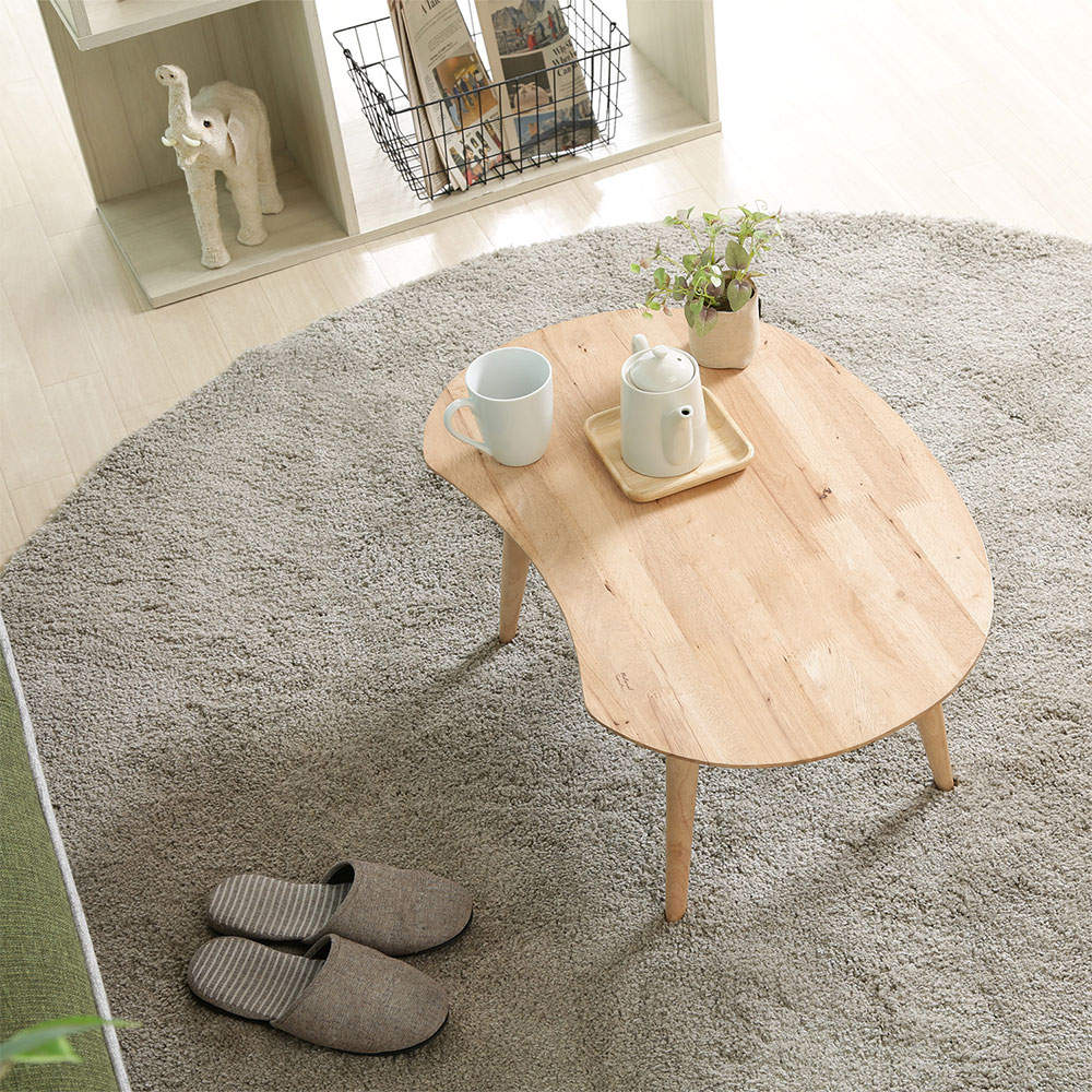 Natural Signature 天然木 センターテーブル MAME ビーンズ型 37003