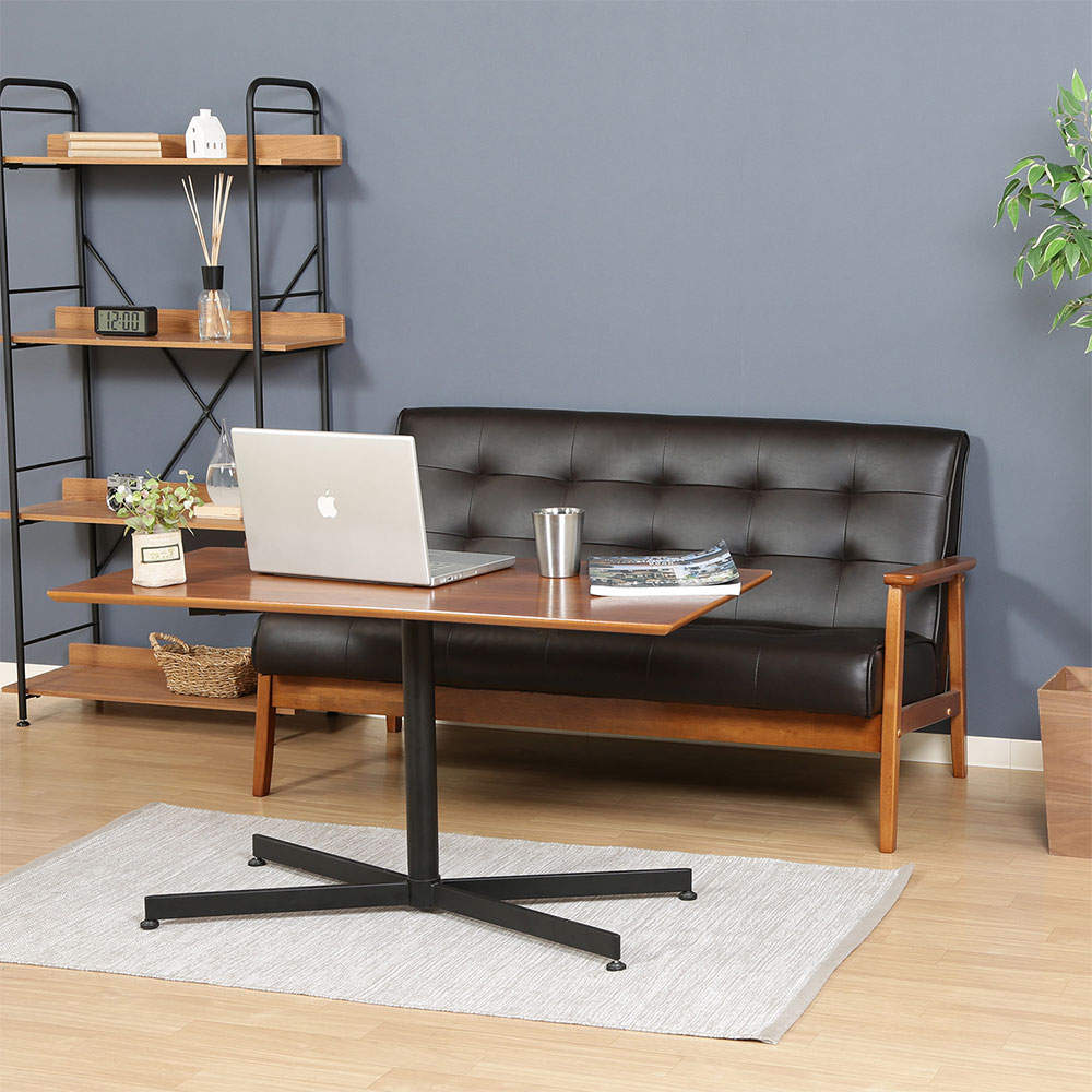 不二貿易 カフェテーブル トラヴィ 幅105cm ブラウン 92016