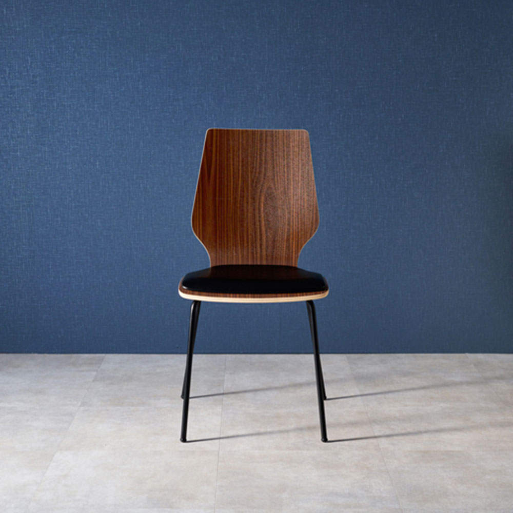 萩原 ダイニングチェア LAGO PVCクッション付 ダークブラウン LC-4488DBR