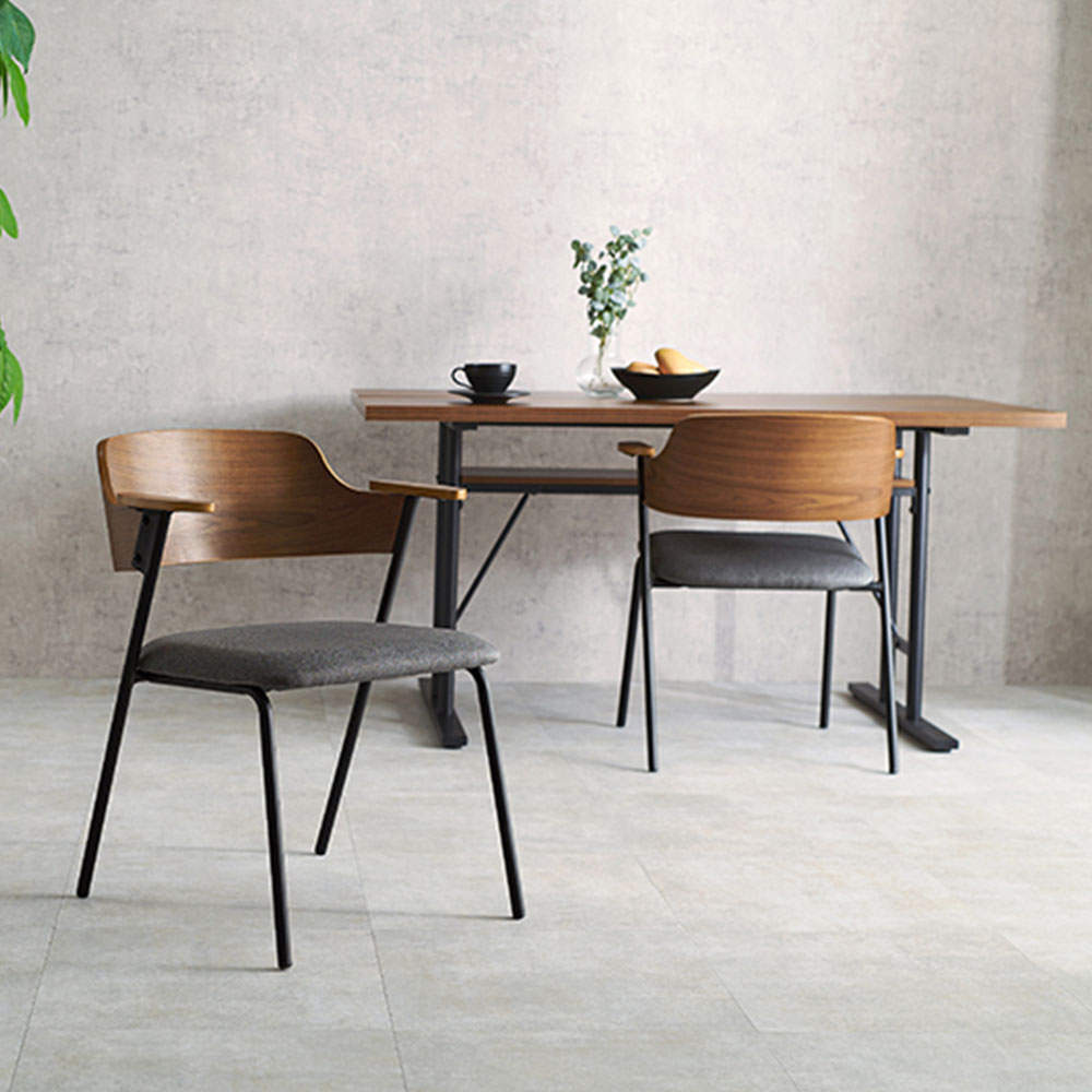 萩原 ダイニングチェア Mix ブラウン/ダークグレー LC-4835BR-DGY