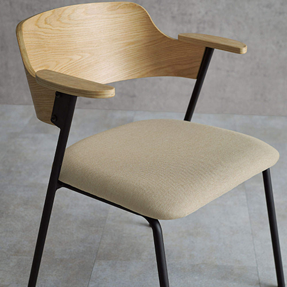 萩原 ダイニングチェア Mix ナチュラル/ベージュ LC-4835NA-BE