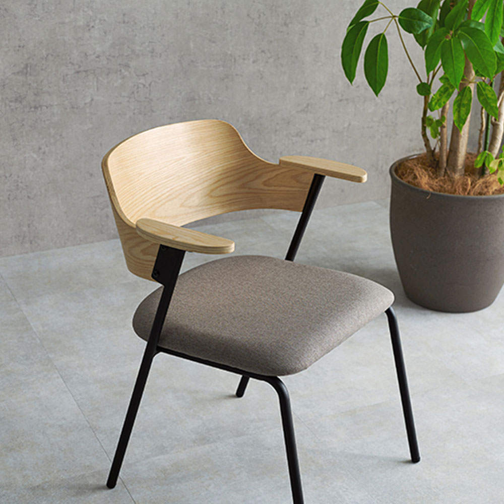 萩原 ダイニングチェア Mix ナチュラル/ライトグレー LC-4835NA-LGY