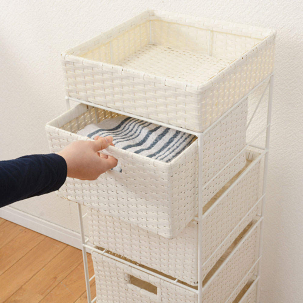 萩原 ランドリーラック ホワイト RAN-2410WH