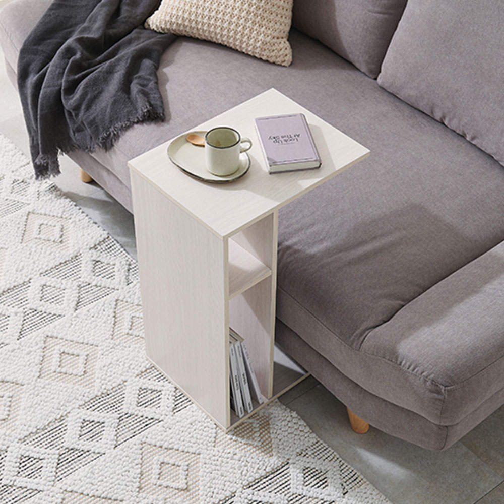 萩原 サイドテーブル ホワイトウォッシュ RT-1119WS