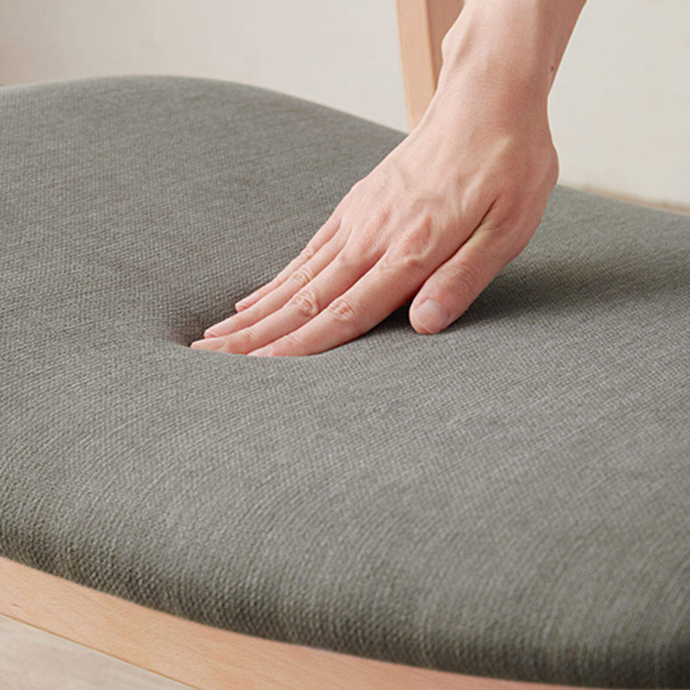 萩原 ダイニングチェア 2脚セット ライトグレー MI-8633LGY