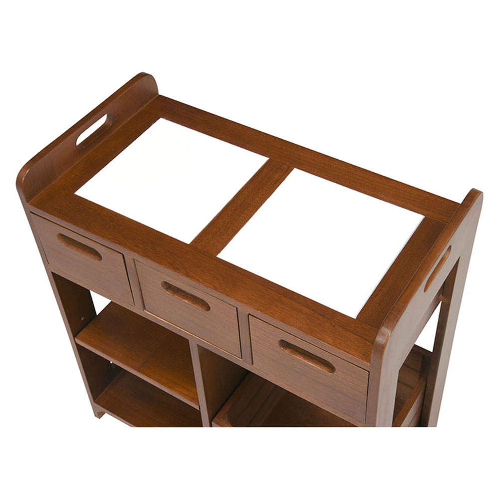 萩原 キッチンワゴン ブラウン MUD-6410BR