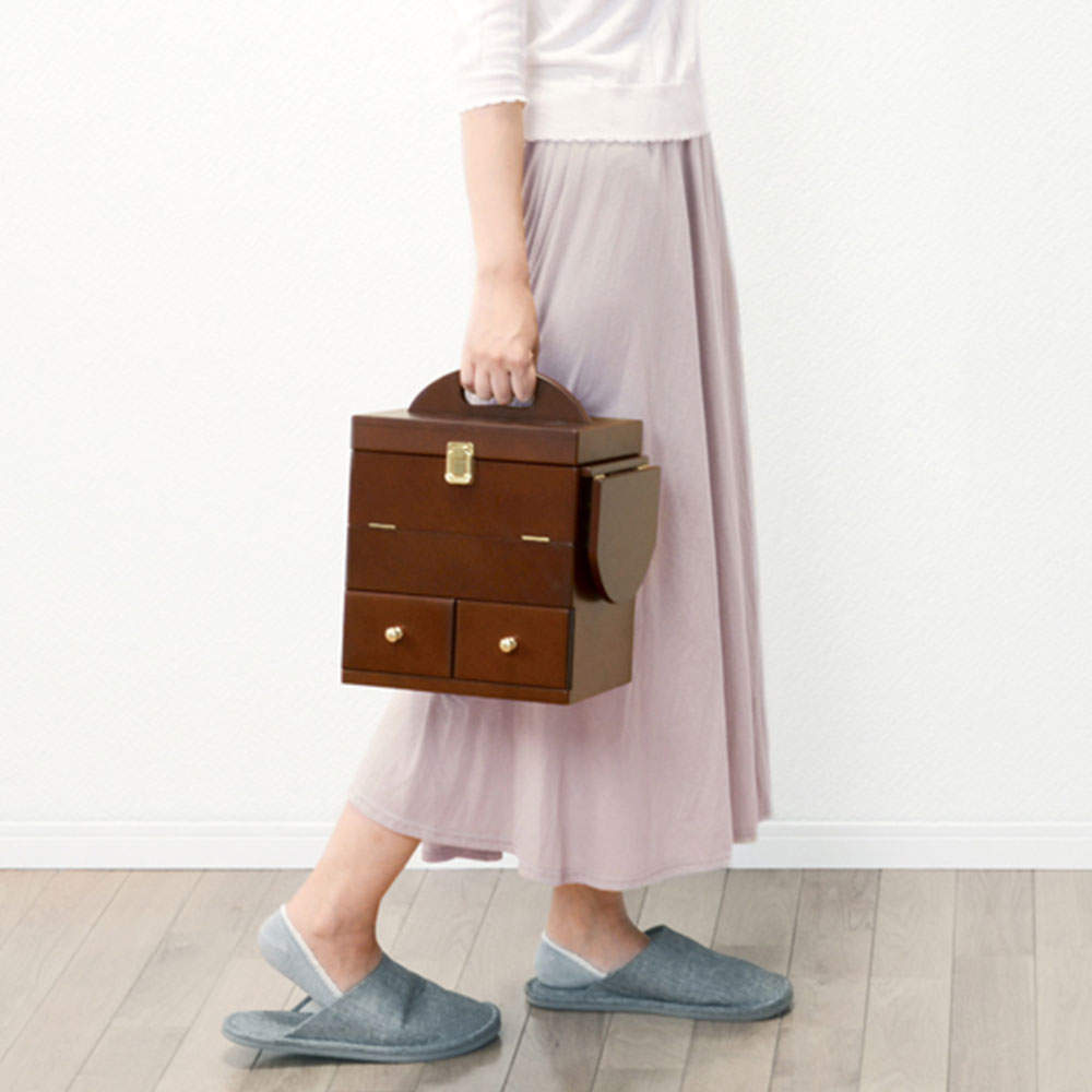 萩原 コスメボックス ブラウン MUD-6930BR