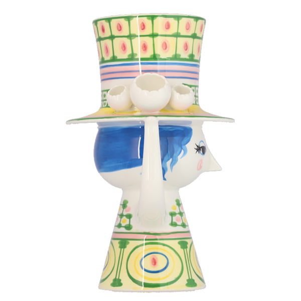 Bjorn Wiinblad ビヨン・ヴィンブラッド Lady with hat レディウィズハット フラワーベース 24.5cm グリーン