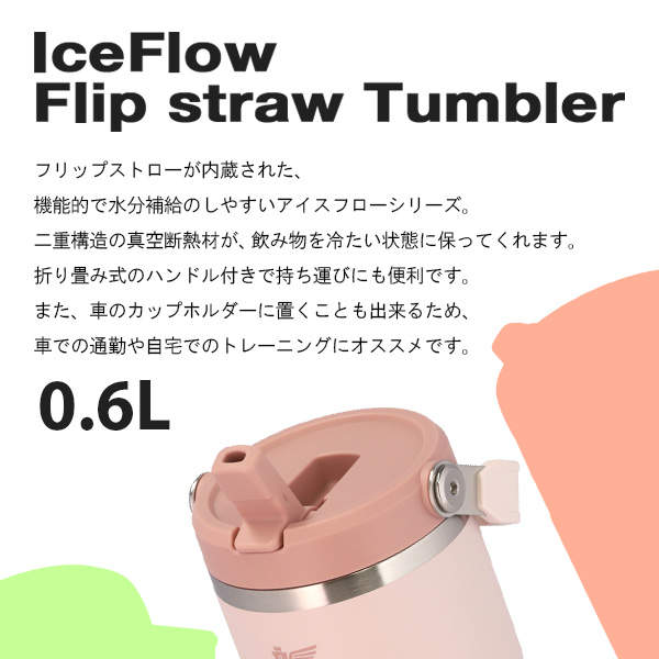 STANLEY スタンレー IceFlow Flip Straw Tumbler アイスフロー フリップストロー 真空タンブラー ドライパイン 0.6L 20oz