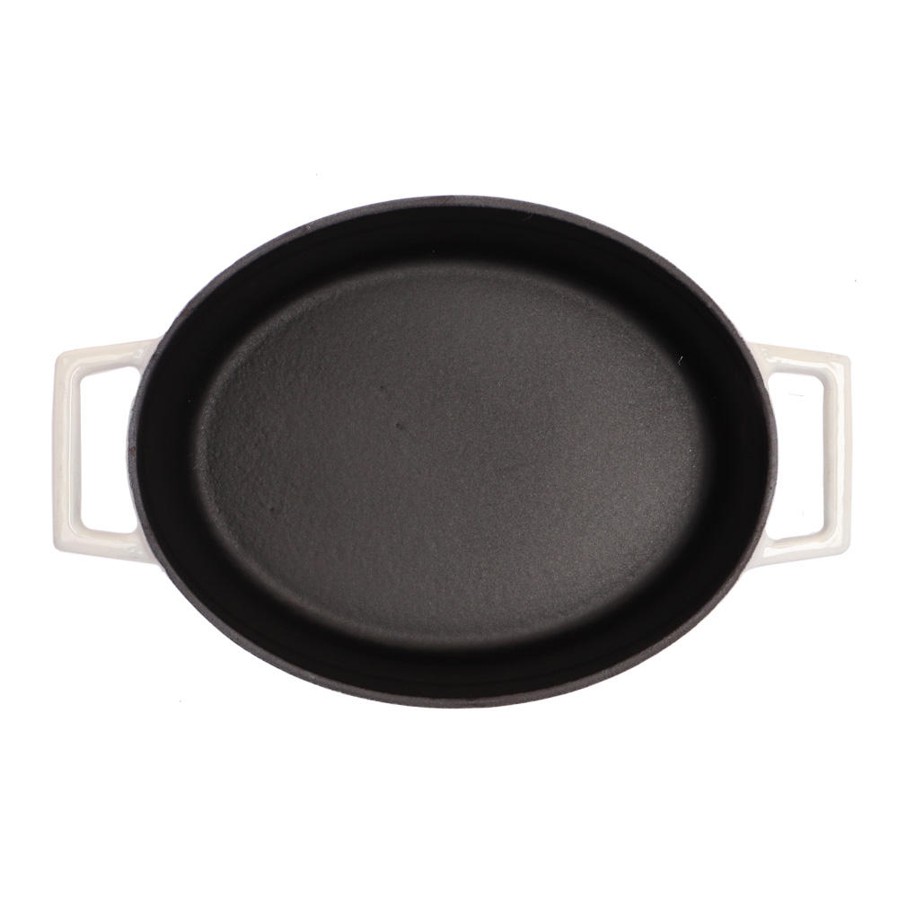 【ポイント20倍】LAVA 鋳鉄ホーロー鍋 オーバルキャセロール 25cm MAJOLICA WHITE LV0105