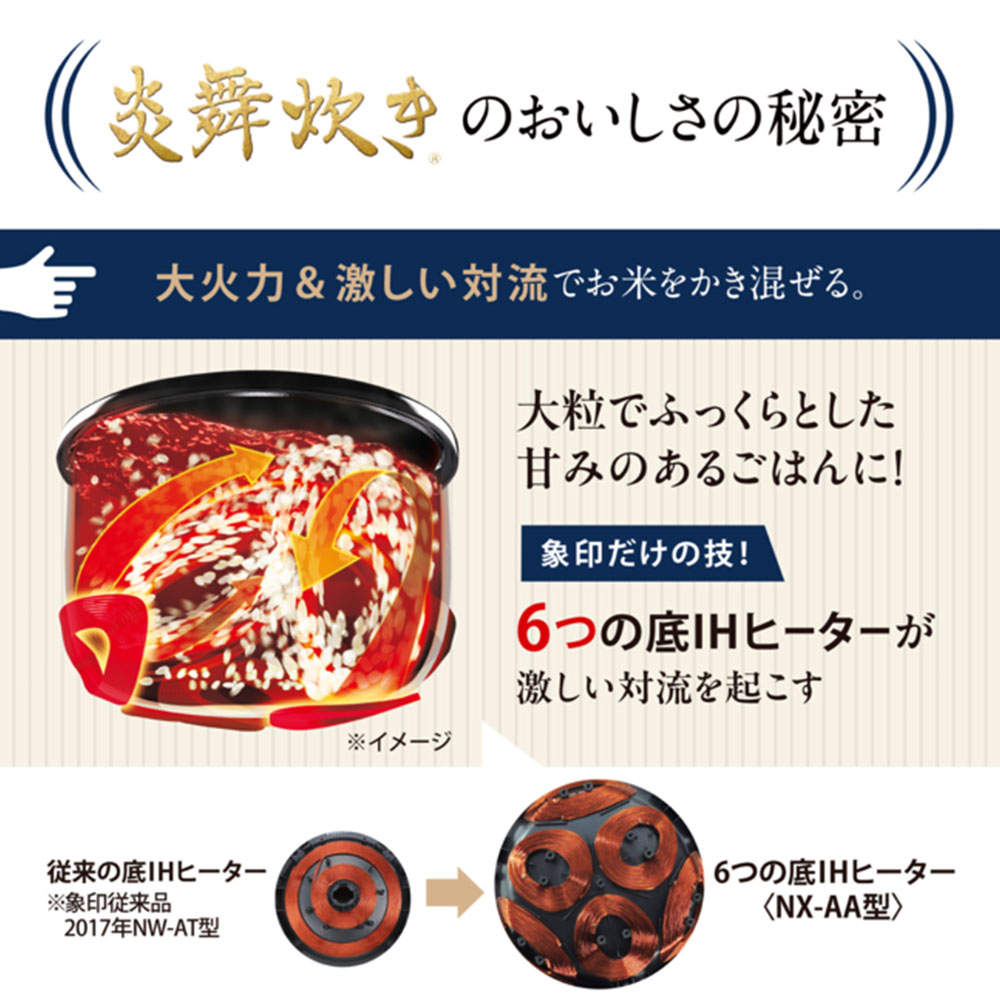 象印マホービン 炊飯器 炎舞炊き 圧力IH炊飯ジャー 1升 白 NX-AA18-WZ