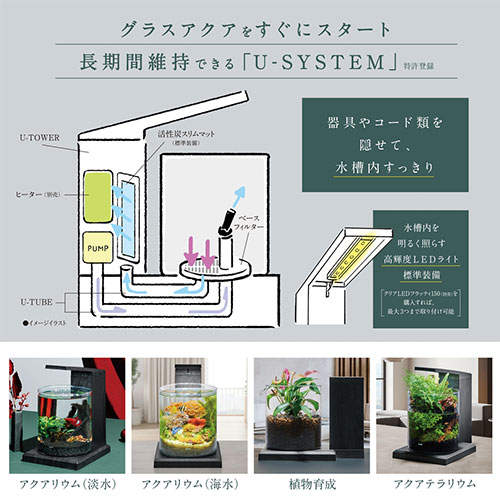 ジェックス グラスアクア PERCO C-Charcoal Black