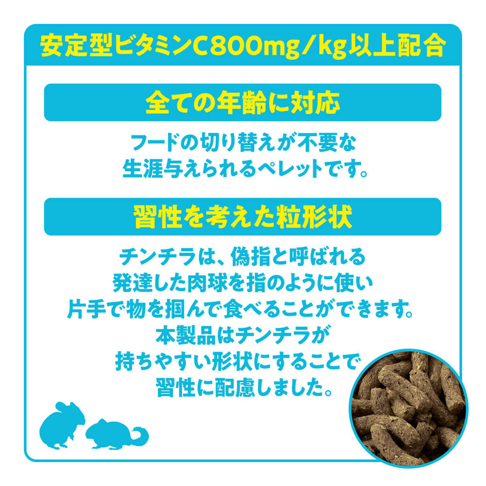 ジェックス チンチラ プレミアムフード シンバイオティクスブレンド 1.3kg 2個