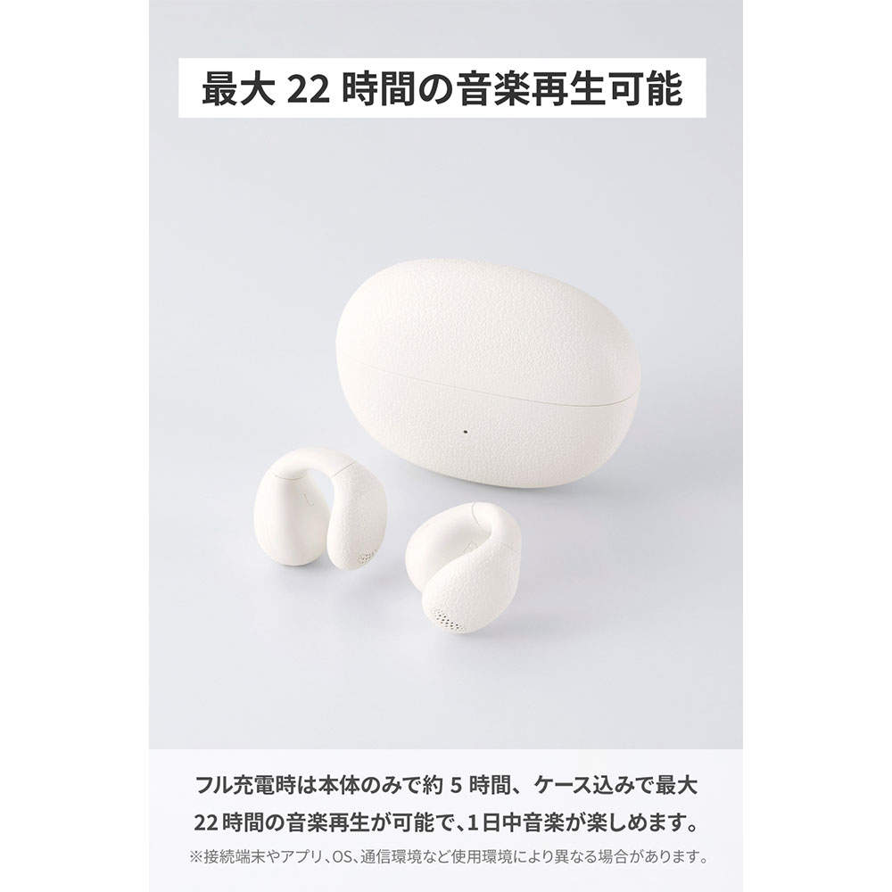 エレコム ワイヤレスイヤホン オープンイヤー型 ホワイト LBT-OWS03WH-EC