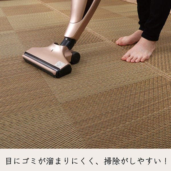 【ポイント10倍】イケヒコ ノア い草カーペット 江戸間4.5畳 (261×261cm) ブラック