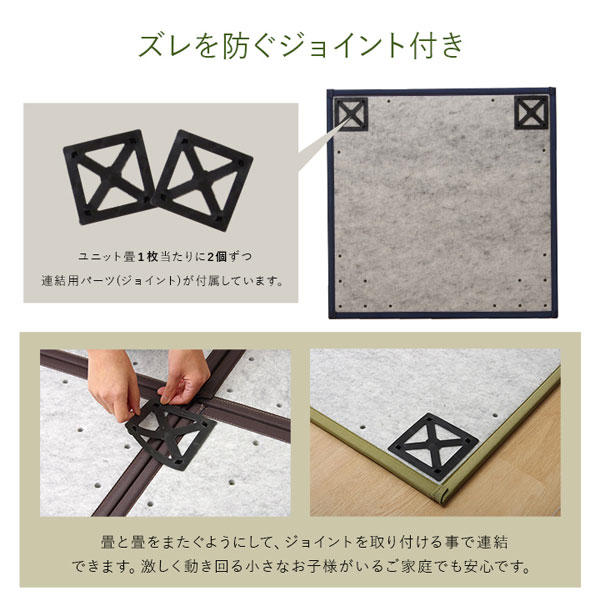 【ポイント10倍】イケヒコ い草 ユニット畳 半畳サイズ 82×82cm 2枚組 ブラウン