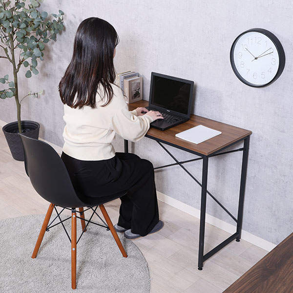 不二貿易 シンプルデスク アチーブ W1000×D410×H710mm ウォルナット