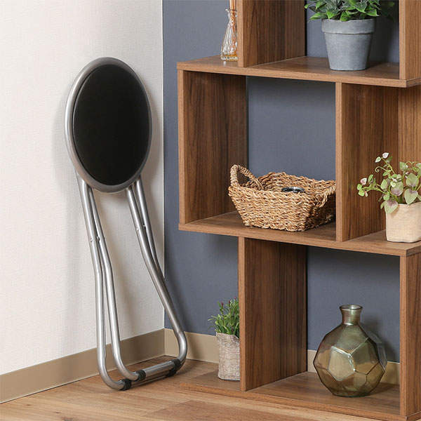 折りたたみパイプ丸椅子 FB-02BK 6脚セット 88624