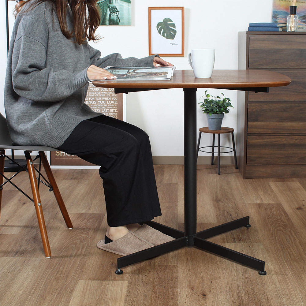 不二貿易 カフェテーブル レグナ 幅75cm ブラウン 正方形 98932