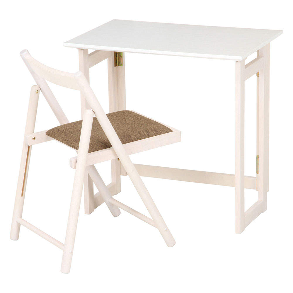 不二貿易 フォールディングテーブル 幅70cm ミラン ホワイト 10882