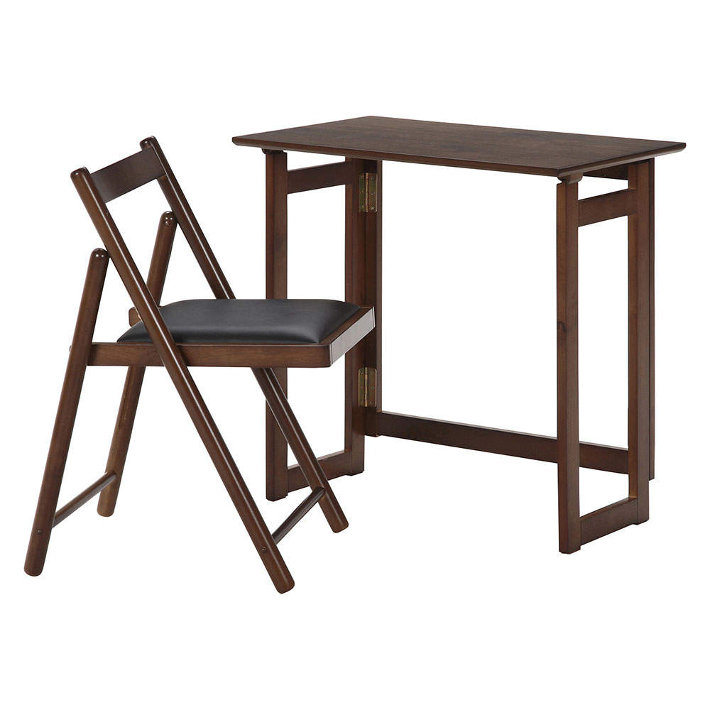 不二貿易 フォールディングテーブル 幅70cm ミラン ブラウン 95782