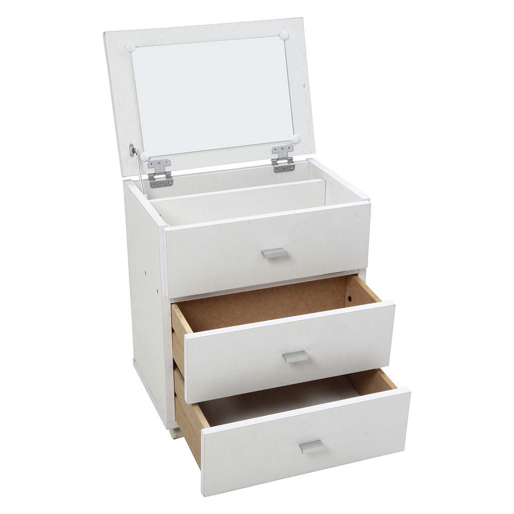 不二貿易 ドレッサー 化粧箱 フィーゴ ホワイト FWK-4553DR