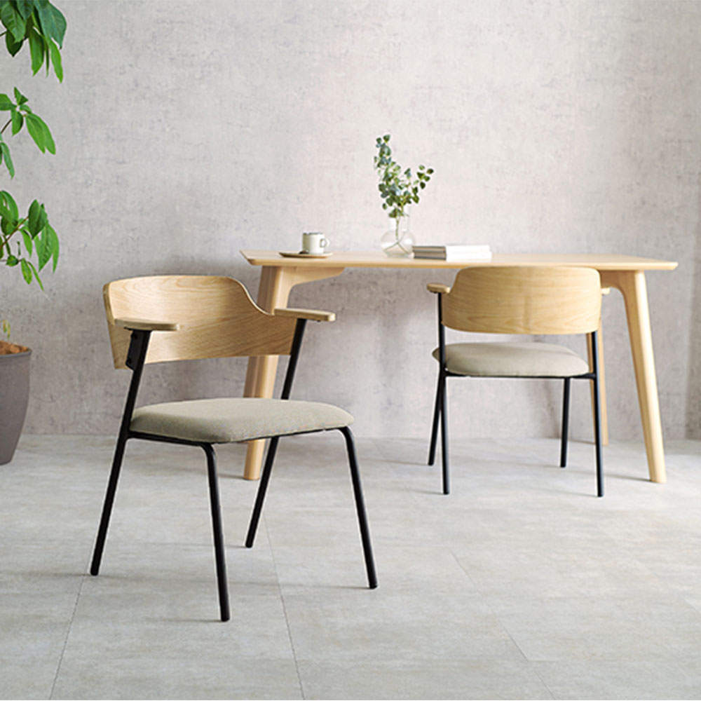 萩原 ダイニングチェア Mix ナチュラル/ベージュ LC-4835NA-BE