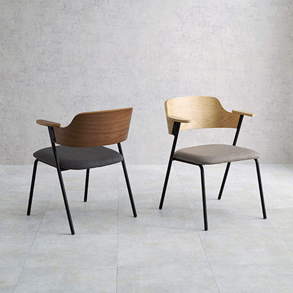 萩原 ダイニングチェア Mix ナチュラル/ライトグレー LC-4835NA-LGY