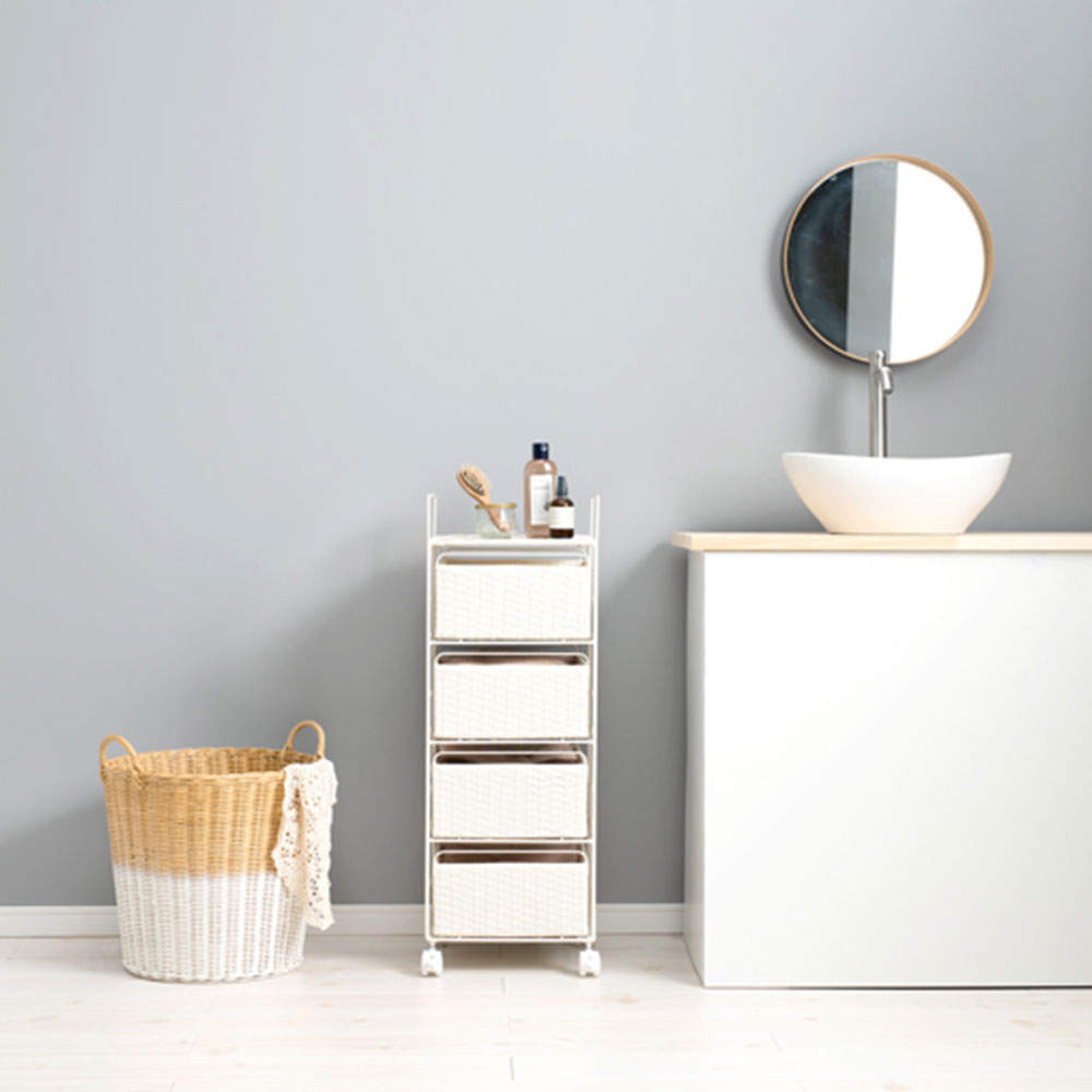 萩原 ランドリーラック ホワイト RAN-2434WH