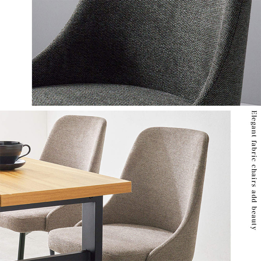 萩原 チェア 2脚セット ファブリックグレー LC-4860GY