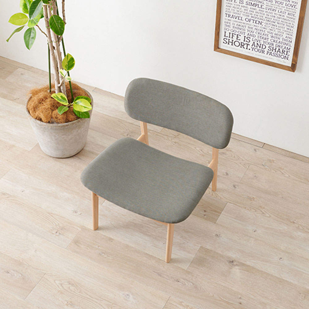 萩原 ダイニングチェア 2脚セット ライトグレー MI-8633LGY