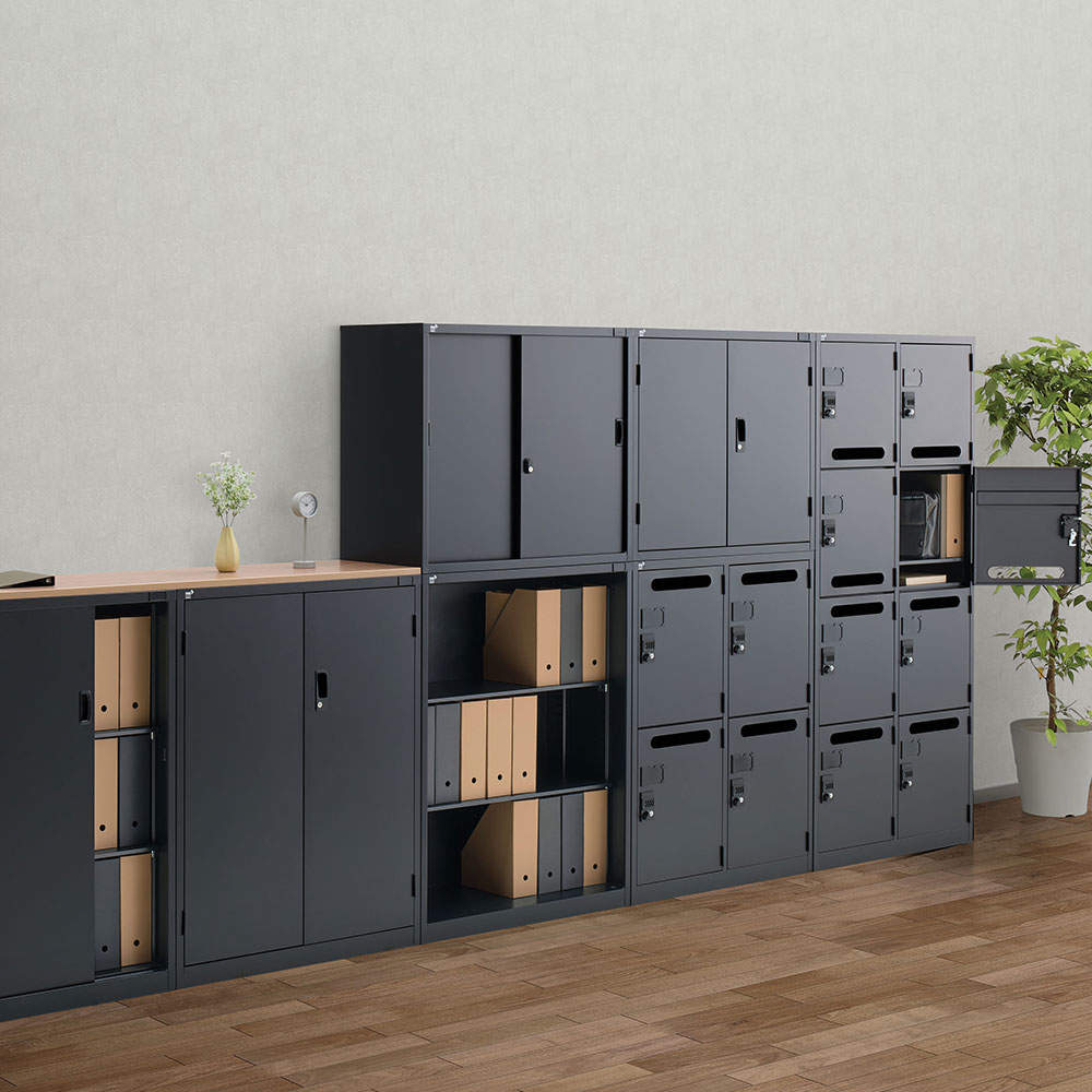 生興 ALZシリーズ プラスチックケース ブラック W880xD380×H1110mm ALZK-KP34SL