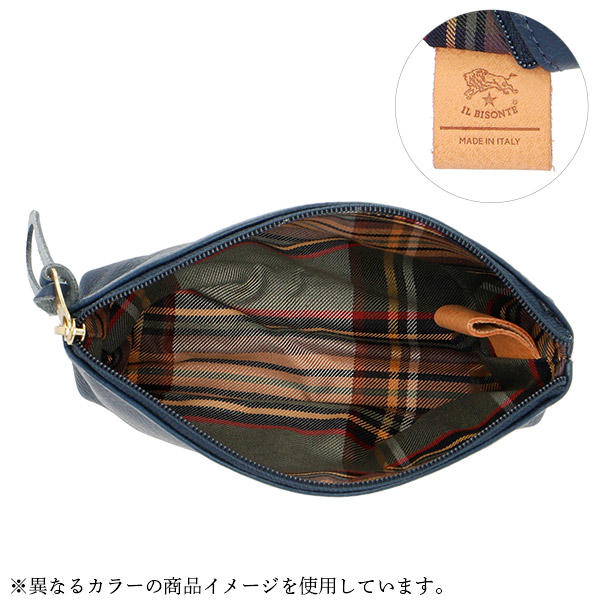 IL BISONTE イルビゾンテ POUCH ファスナーポーチ CARAMEL キャラメル CA112 SCA014 ポーチ PV0005