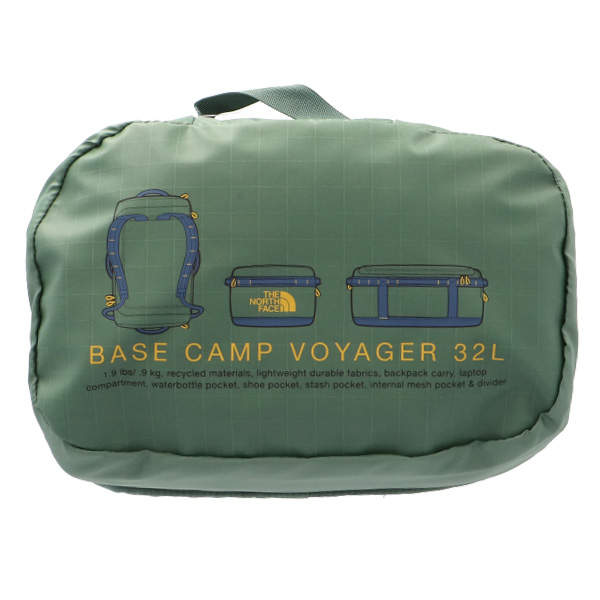 THE NORTH FACE ノースフェイス バックパック BASE CAMP VOYAGER DUFFEL ベースキャンプ ボイジャー ダッフル 32L ダックグリーン×シェイディブルー
