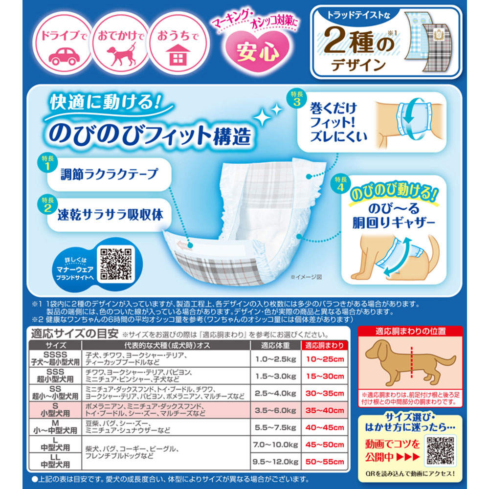 ユニ・チャーム マナーウェア 男の子用 小型犬 Sサイズ 46枚入×8個