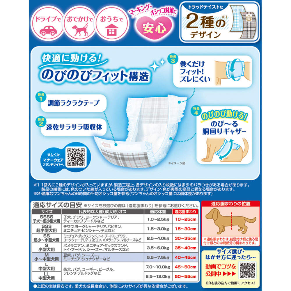 ユニ・チャーム マナーウェア 男の子用 小～中型犬 Mサイズ 42枚入×8個