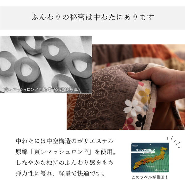 イケヒコ 京好み こたつ布団 掛敷セット 日本製 正方形 205×205cm ベージュ G5913910
