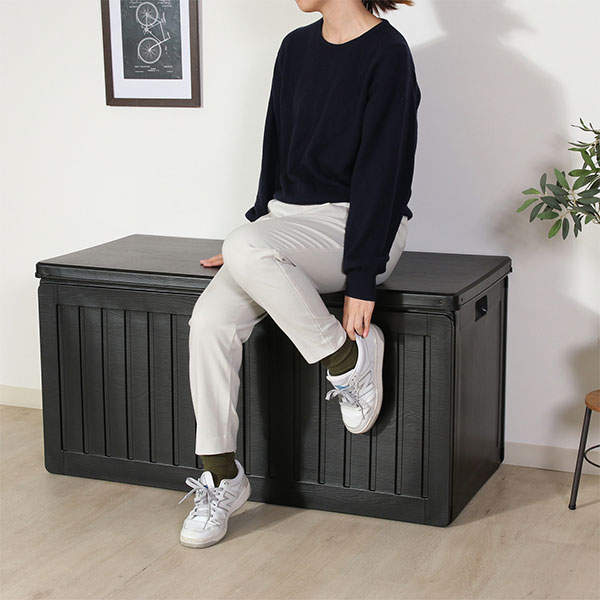 屋外ストッカー 収納BOXベンチ 270L 38357