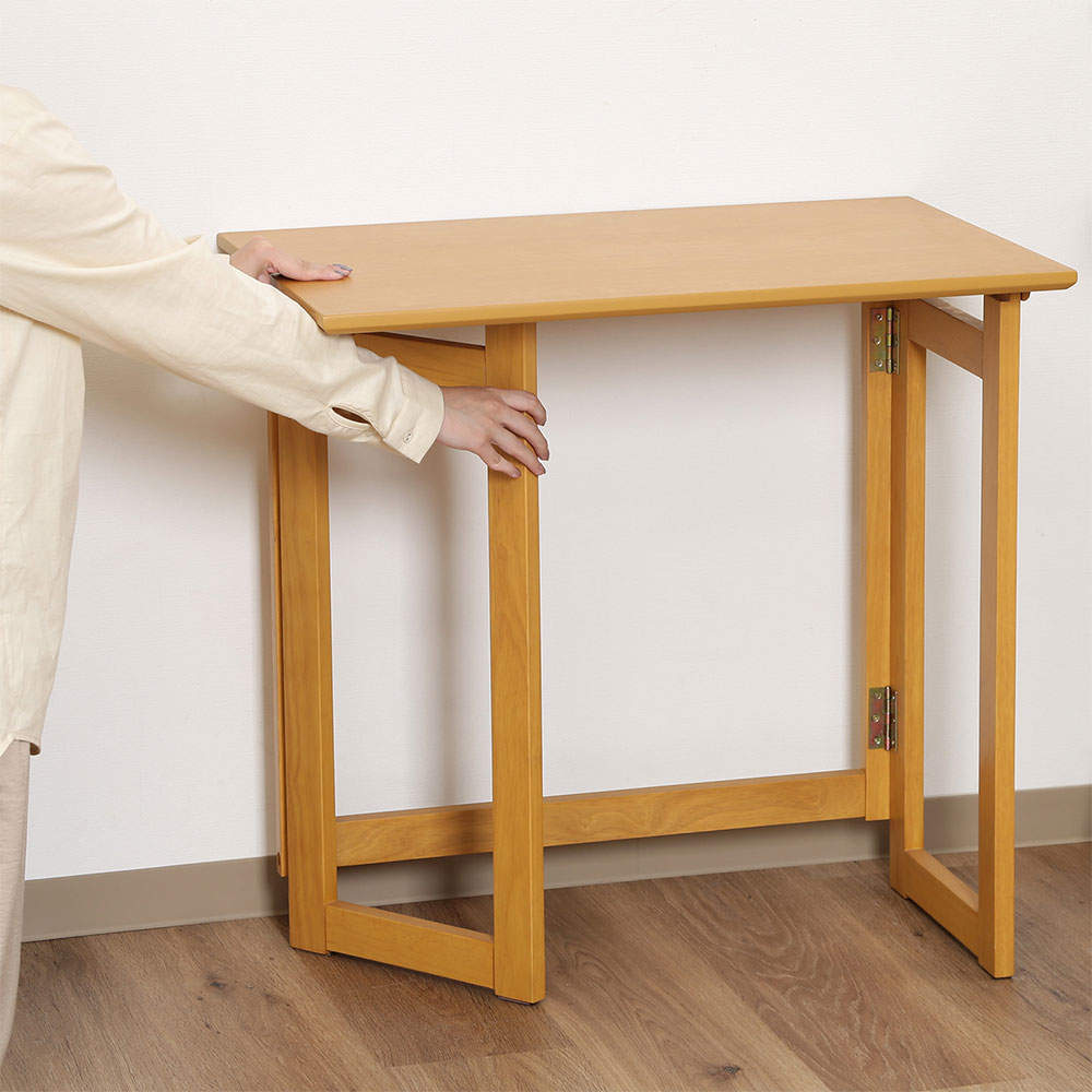 不二貿易 フォールディングテーブル 幅70cm ミラン ナチュラル 10880