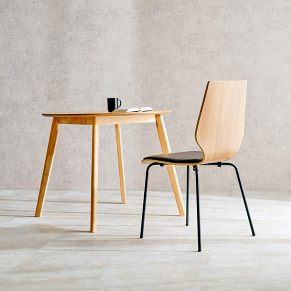 萩原 ダイニングチェア LAGO PVCクッション付 ナチュラル LC-4488NA