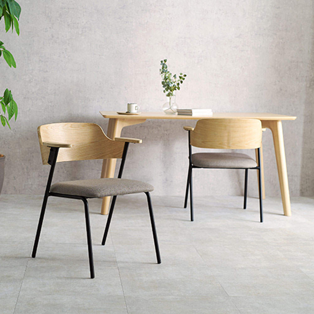 萩原 ダイニングチェア Mix ナチュラル/ライトグレー LC-4835NA-LGY