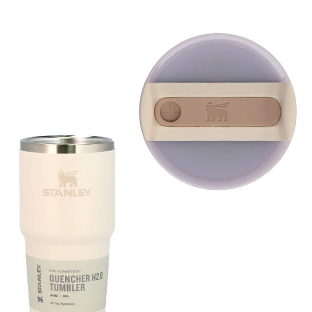 STANLEY スタンレー The Quencher H2.O FlowState Tumbler 真空 スリムクエンチャー クリーム 0.6L 20oz