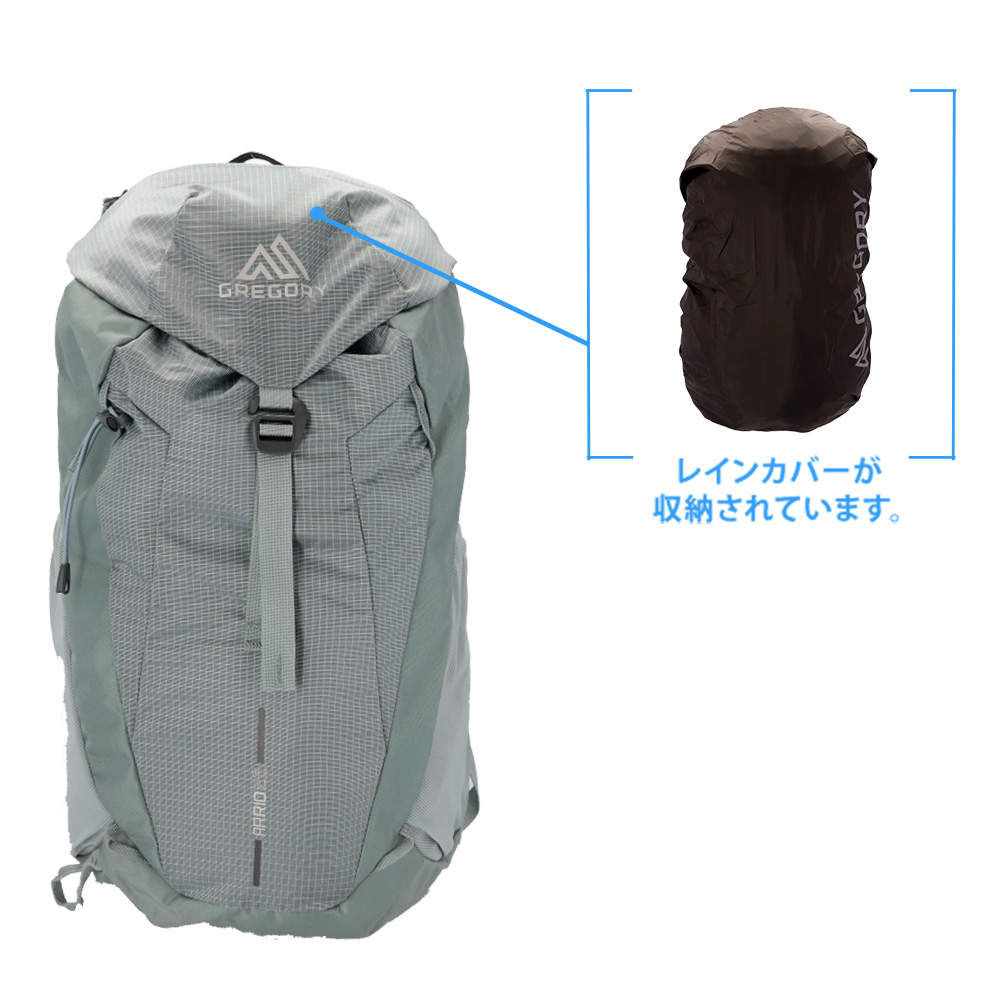 GREGORY グレゴリー バックパック ARRIO アリオ 22 22L セージグレー 157883A482