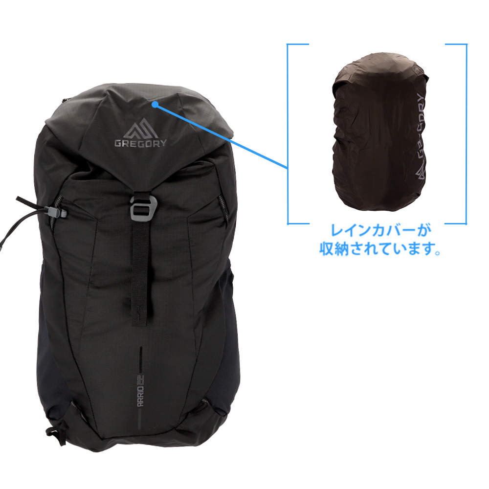 GREGORY グレゴリー バックパック ARRIO アリオ 22 22L シャドウパインブラック 157883A798
