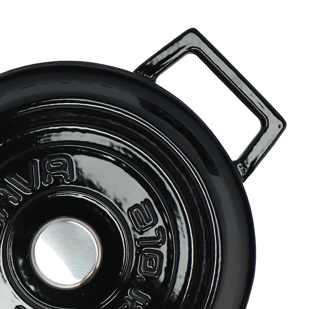【ポイント20倍】LAVA 鋳鉄ホーロー鍋 ラウンドキャセロール 20cm Shiny Black LV0078