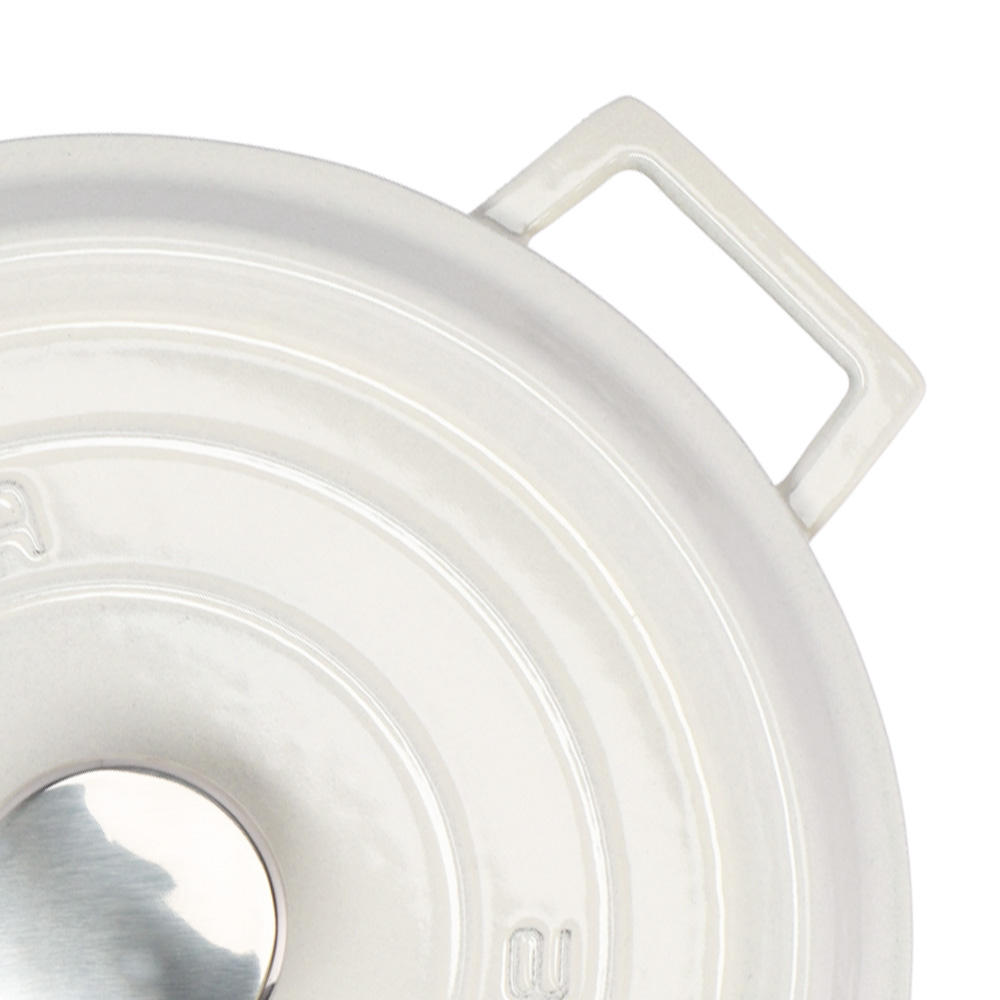 【ポイント20倍】LAVA 鋳鉄ホーロー鍋 ラウンドキャセロール 28cm MAJOLICA WHITE LV0102